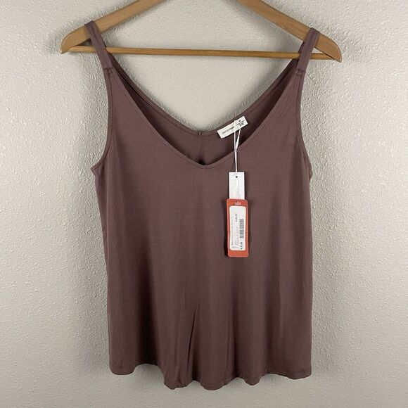Gentle Fawn Womens XS Robyn Tank In Truffle Brown V Neck Soft Rayon Jersey - Picture 1 of 6